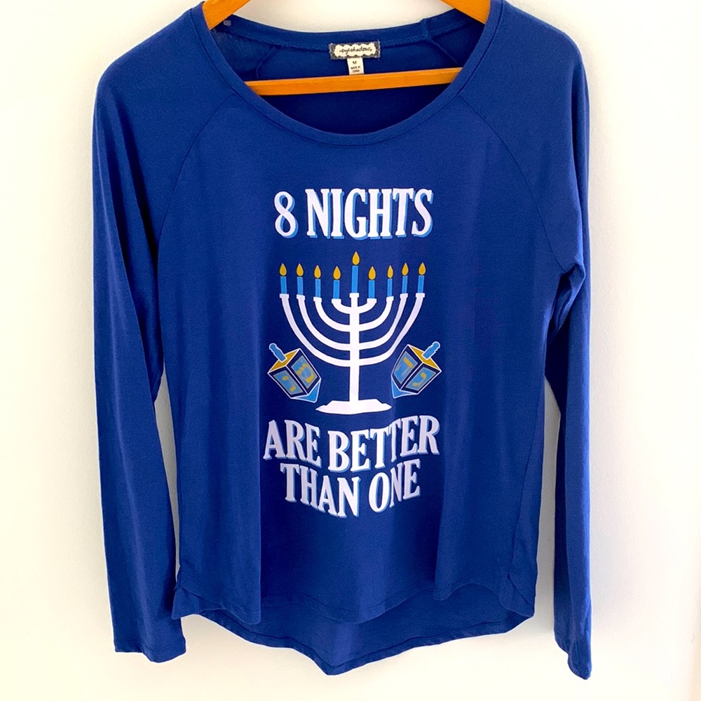 EYESHADOW Hanukkah long sleeve tee